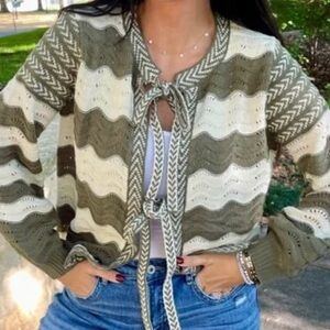 Olive and Cream Women's Sweater